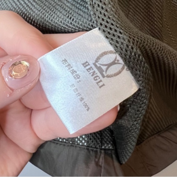 Hengli Dark Green Zip Up Hooded Wind Breaker Rain Jacket Coat - Picture 15 of 16